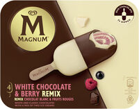 Magnum Glace Bâtonnet Chocolat Blanc & Fruits Rouges Remix 4x85ml