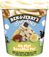 Ben & Jerry's Glace en Pot Banane & Caramel Sundae Banoffee Pie 427ml