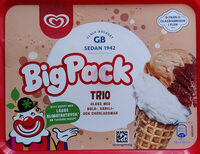 BigPack Trio Glass med kola-,vanilj och chokladsmak.