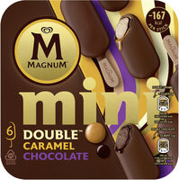 Magnum Glace Bâtonnet Mini Double Caramel Chocolat 6x55ml
