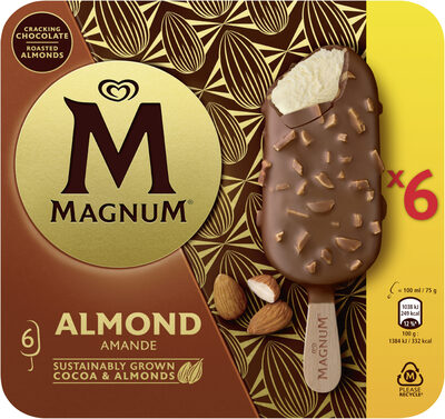 Magnum Glace Bâtonnet Amande 6x100ml