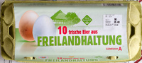 10 frische Eier aus Freilandhaltung