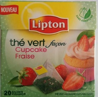Thé vert façon cupcake fraise