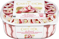Glacier Glace Fraise et Morceaux de Meringue
