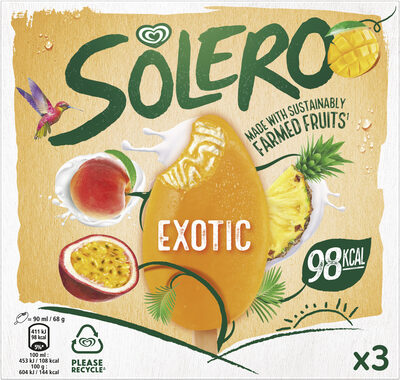 Solero Batonnet Glace Parfum Exotic 3x90ml