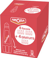 Amora Tomato Ketchup Nature Flacon Top Up 575g Lot de 8+4 Offerts