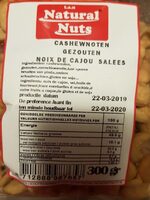 Noix de cajou salees