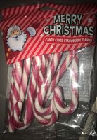 Merry Christmas Candy canes strawberry flavour