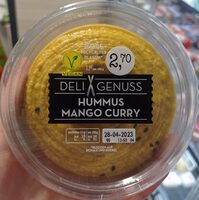 Hummus mit Curry und Mango