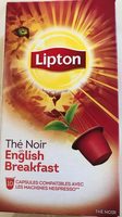 Lipton Thé Noir English Breakfast 10 Capsules