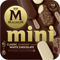 Batonnet Glace Mini Classic Amande Chocolat Blanc x 6 330 ml
