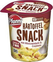 Kartoffel Snack mit Röstzwiebeln & Croûtons