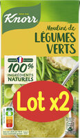KNORR Soupe Liquide Mouliné de Légumes Verts Lot 2x1L
