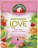 Elephant Mon Moment Love Tisane Parfum Rose Fraise Cannelle Verveine 25 Sachets