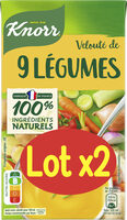 Knorr Soupe Liquide Velouté de 9 Légumes Lot 2x1L