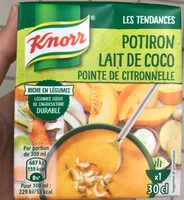 Knorr Soupe Potiron Lait de Coco Citronnelle 30cl