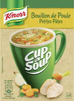 Knorr Cup A Soup Soupe Bouillon de Poule Petites Pâtes 36g 3 Sachets