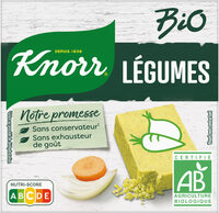 KNORR Bio Bouillon Saveur Légumes 6 Tablettes 60g