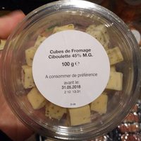 Cubes de Fromage Ciboulette 45 % MG