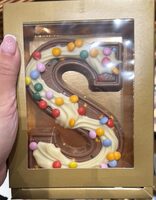 Chocoladeletter melk met confetti