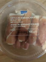 Jambon Serrano fourré au fromage frais