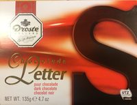 Chocolade Letter S puur chocolade