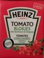 Tomaten blokjes met basilicum