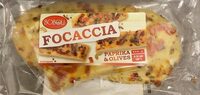 Focaccia paprika olives