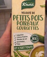 Velouté pois poireaux courgettes