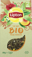 Lipton Thé Vert Bio Pêche Hibiscus Vrac 80g