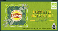 Lipton Thé Vert Bio Marrakech Mint 20 Sachets Mousseline
