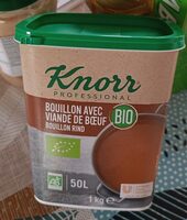 Bouillon avec viande de bœuf bio