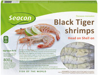 Seacon Krevety Black Tiger bez hlavy neolúpané 13/15