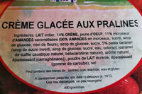 Crème glacée aux pralines