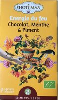 Shoti maa, organic infusion purity flame tea, sweet choco & chilli
