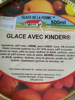 Glace avec Kinders