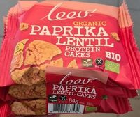 Paprika lentil protein cakes