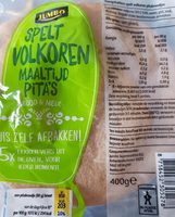 Spelt volkoren maaltijd pita's