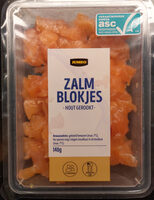 Gerookte zalm blokjes