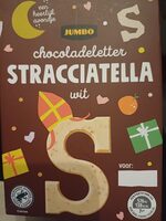 Chocoladeletter Stracciatella wit