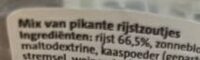 Mix van pikante rijstzoutjes