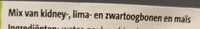 Mix van kidney-, lima- en zwartoogbonen en maïs