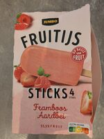 Jumbo Fruitijs Sticks Framboos-Aardbei 4 Stuks