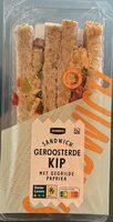 Sandwich Geroosterde Kip Met Gegrilde Paprika