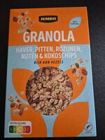 Jumbo Granola Haver, Pitten, Rozijnen, Noten & Kokoschips 500 g