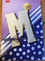 Lettre M en chocolat blanc