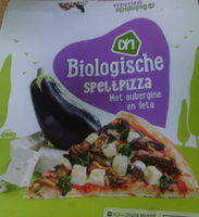 Ah biologische speltpizza met aubergine en feta