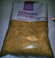 Geraspt kaas pittig 45+