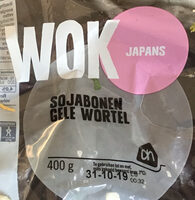Wok Japans sojabonen gele wortel