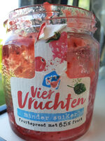 Vier Vruchten fruitspread minder suiker